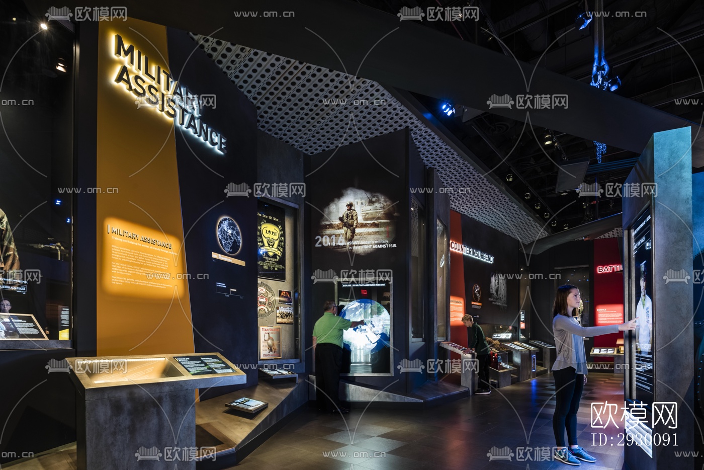 工业风展览展厅效果图下载（渲染图6）