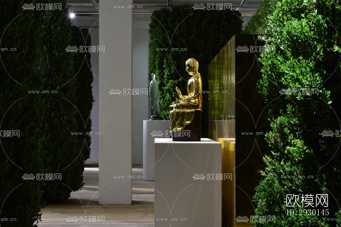 现代展览展厅效果图下载（渲染图8）