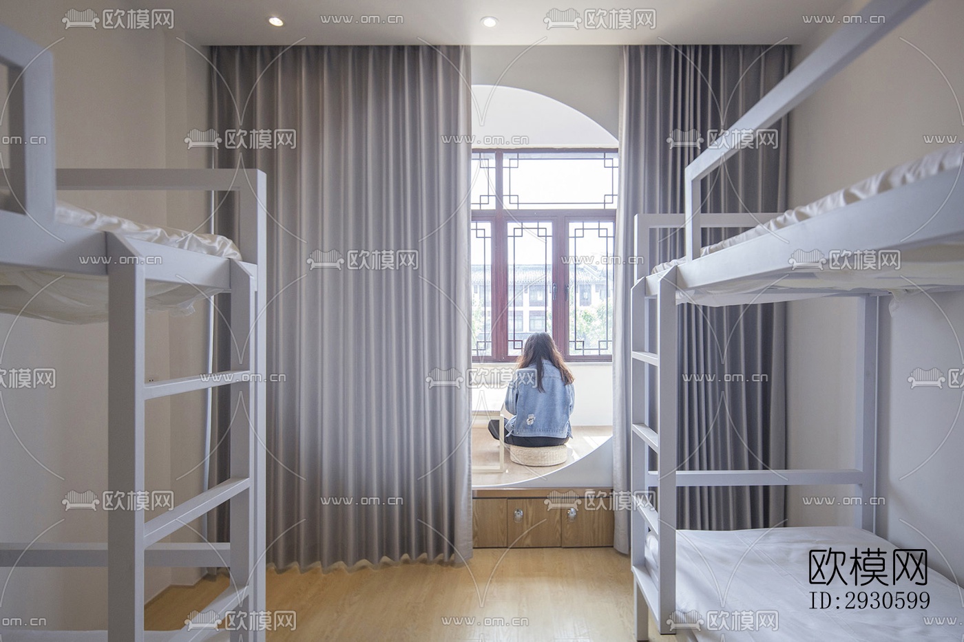 新中式酒店民宿效果图下载（渲染图11）