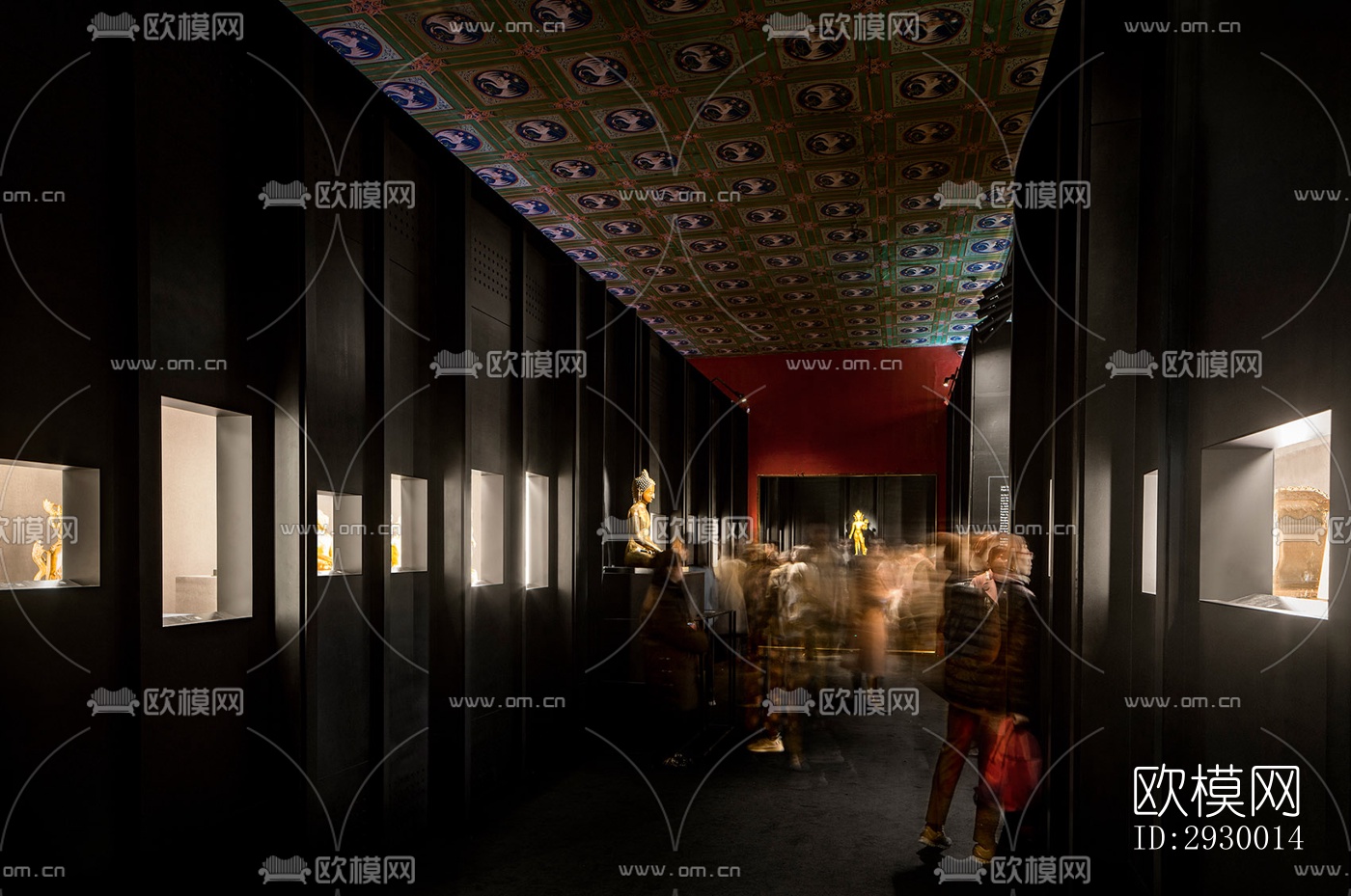 中式展览展厅效果图下载（渲染图5）