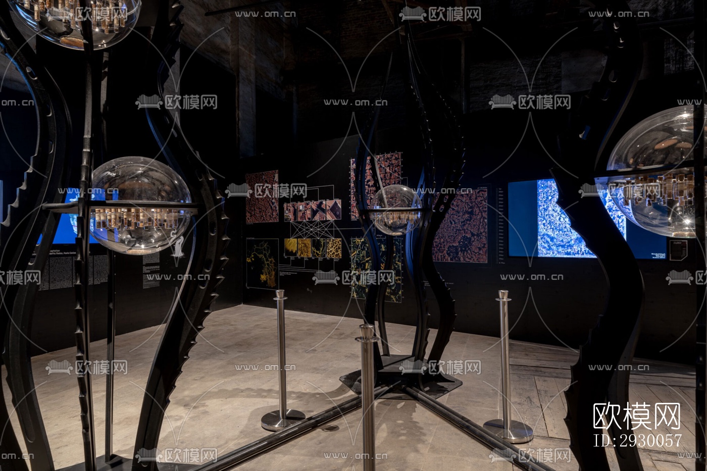 工业风展览展厅效果图下载（渲染图14）