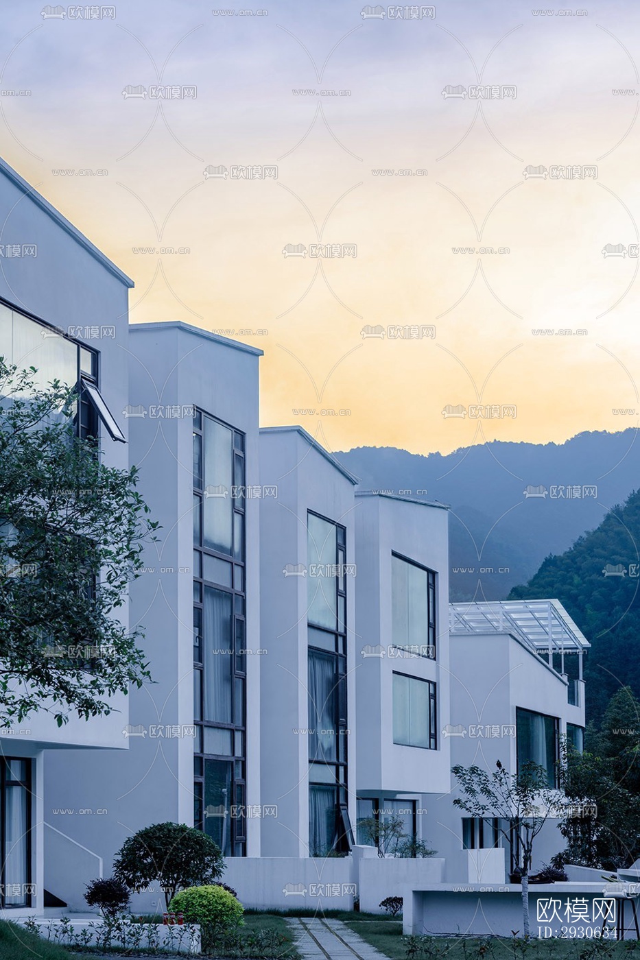 现代酒店民宿效果图下载（渲染图1）