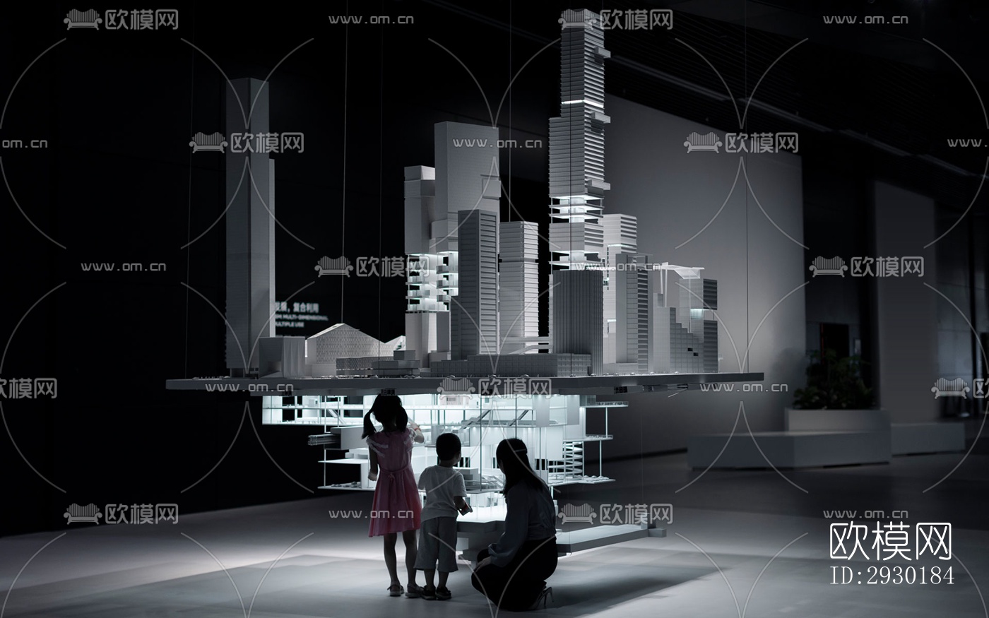 现代展览展厅效果图下载（渲染图7）