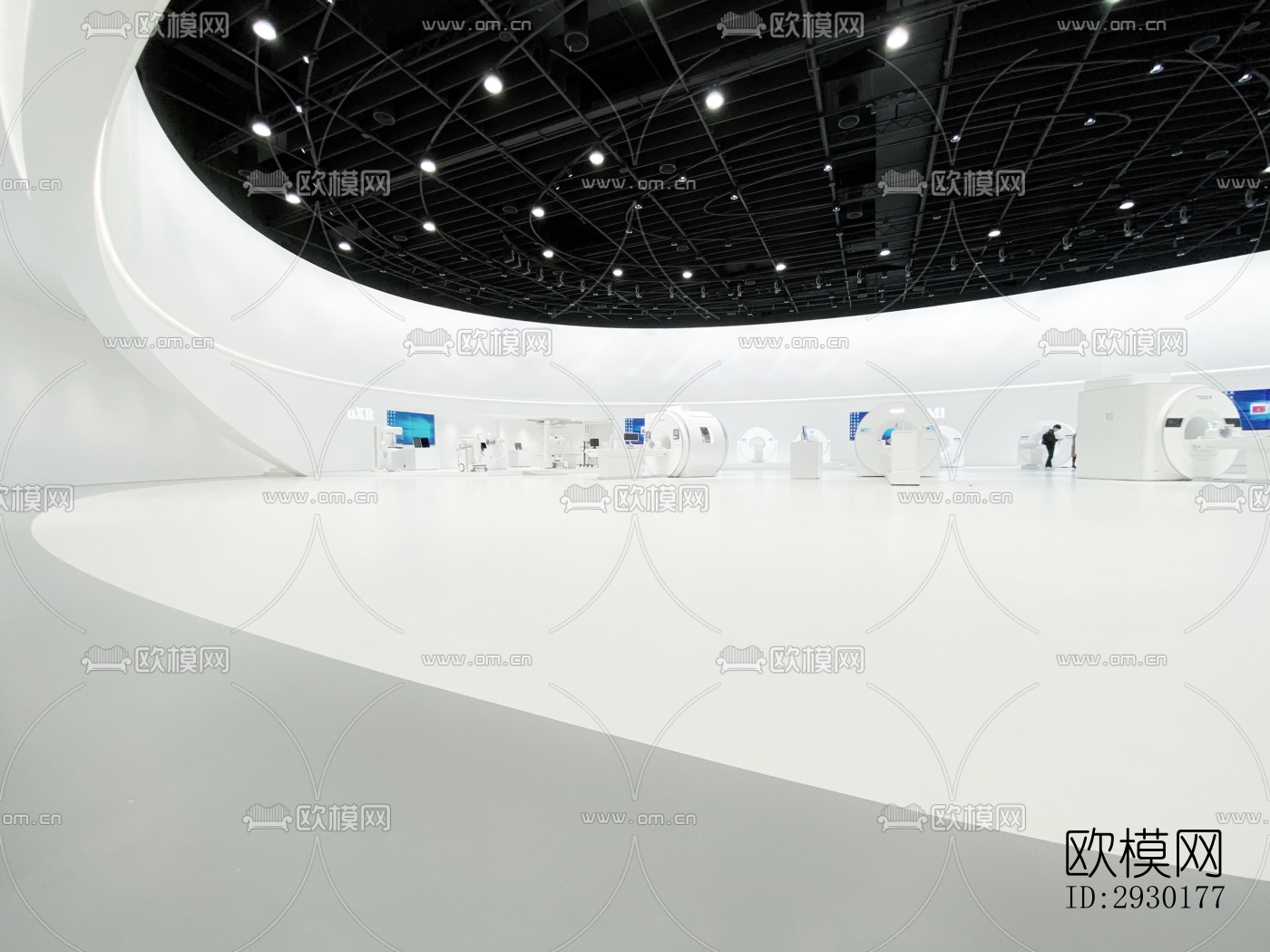 现代展览展厅效果图下载（渲染图3）