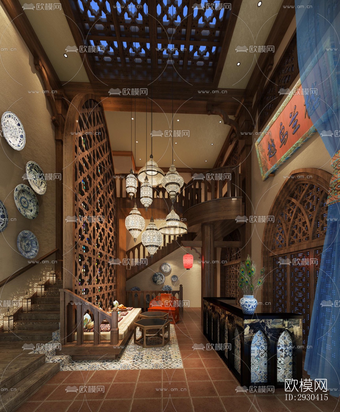 东南亚酒店民宿效果图下载（渲染图7）