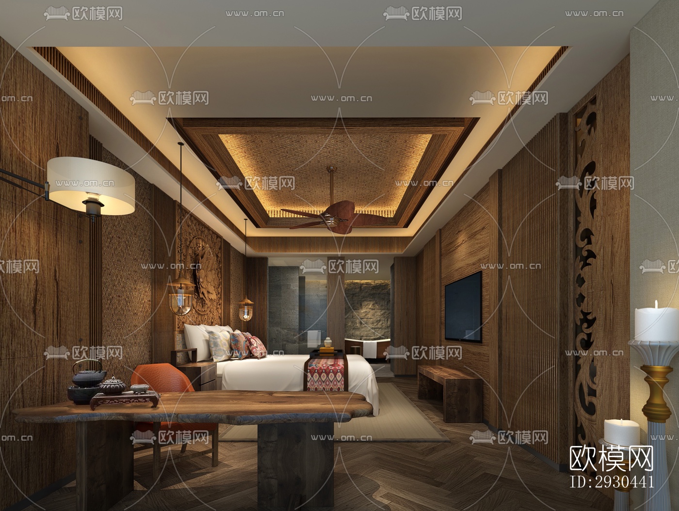 东南亚酒店民宿效果图下载（渲染图3）