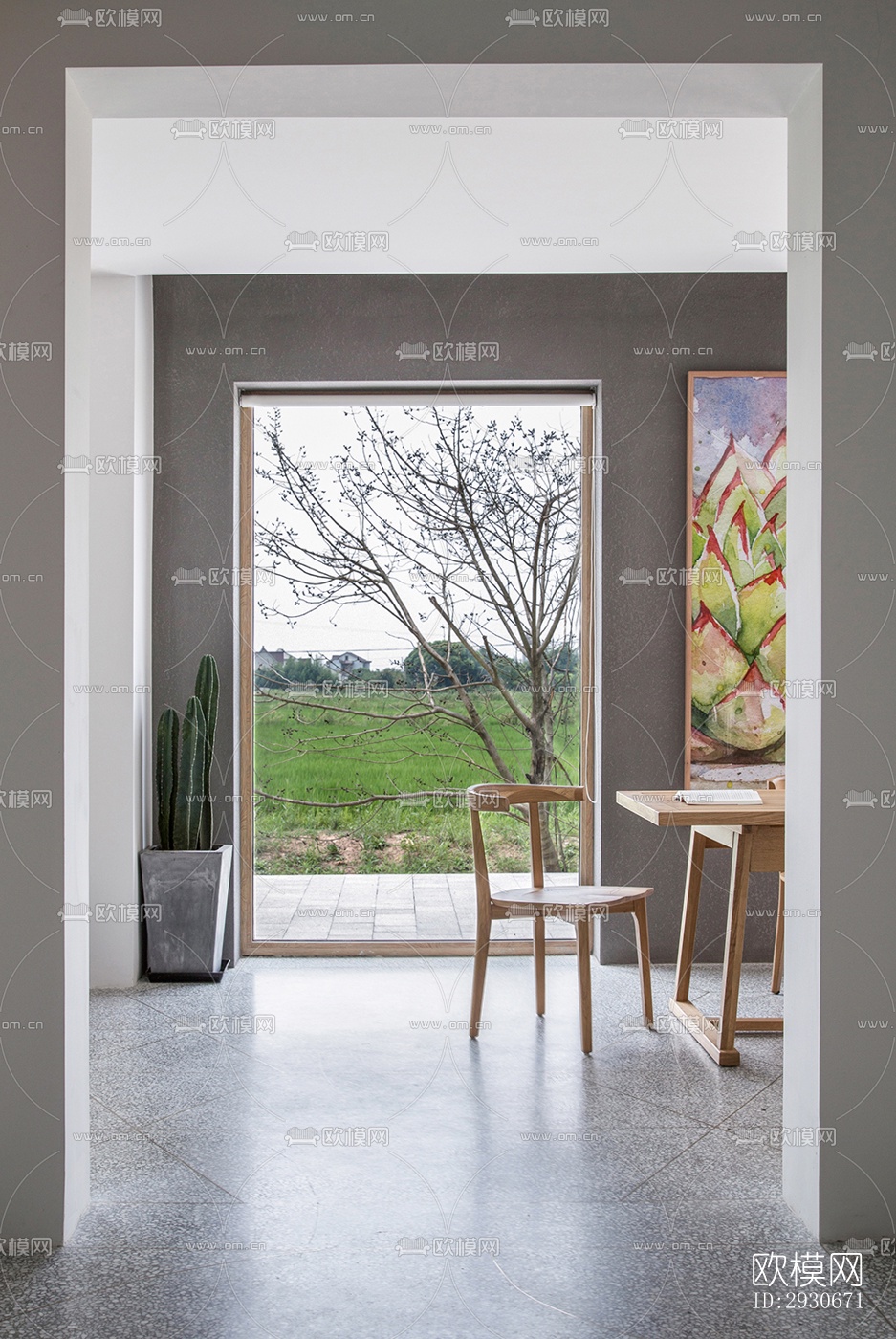 现代酒店民宿效果图下载（渲染图4）