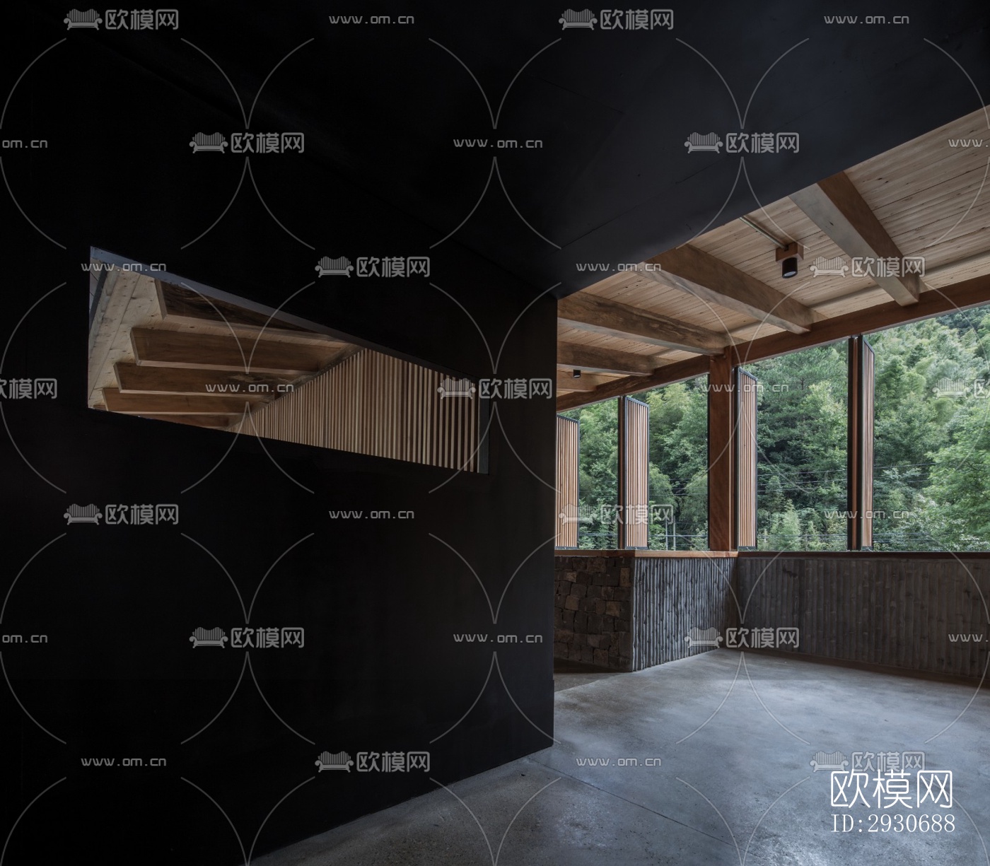 现代酒店民宿效果图下载（渲染图14）