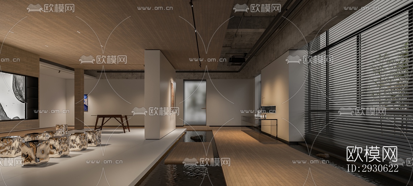 新中式酒店民宿效果图下载（渲染图15）