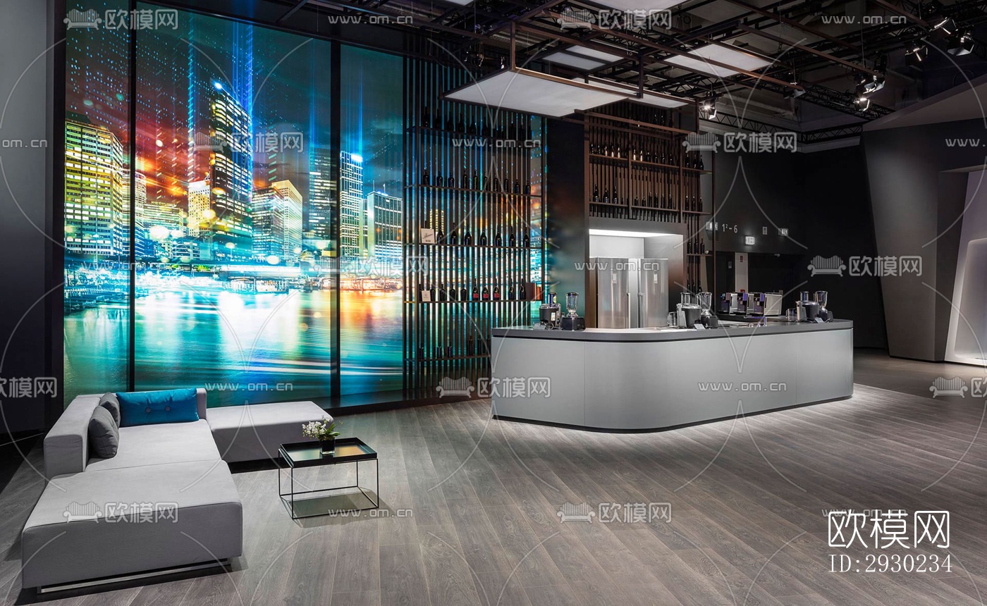 现代展览展厅效果图下载（渲染图3）