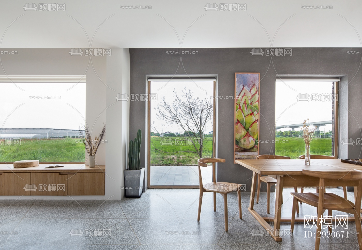 现代酒店民宿效果图下载（渲染图11）