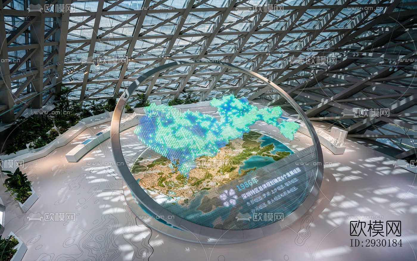 现代展览展厅效果图下载（渲染图10）