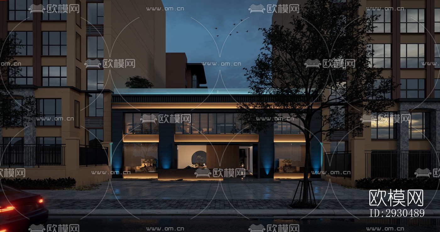 中式酒店民宿效果图下载（渲染图11）