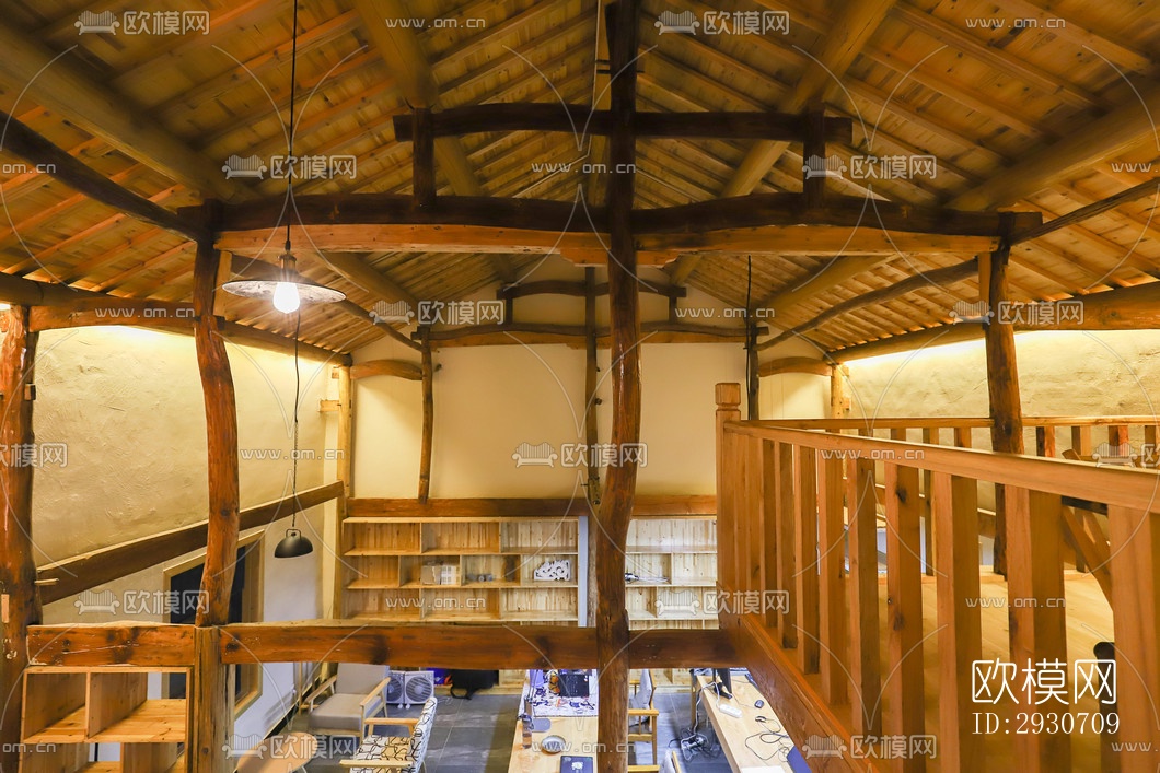 现代酒店民宿效果图下载（渲染图12）