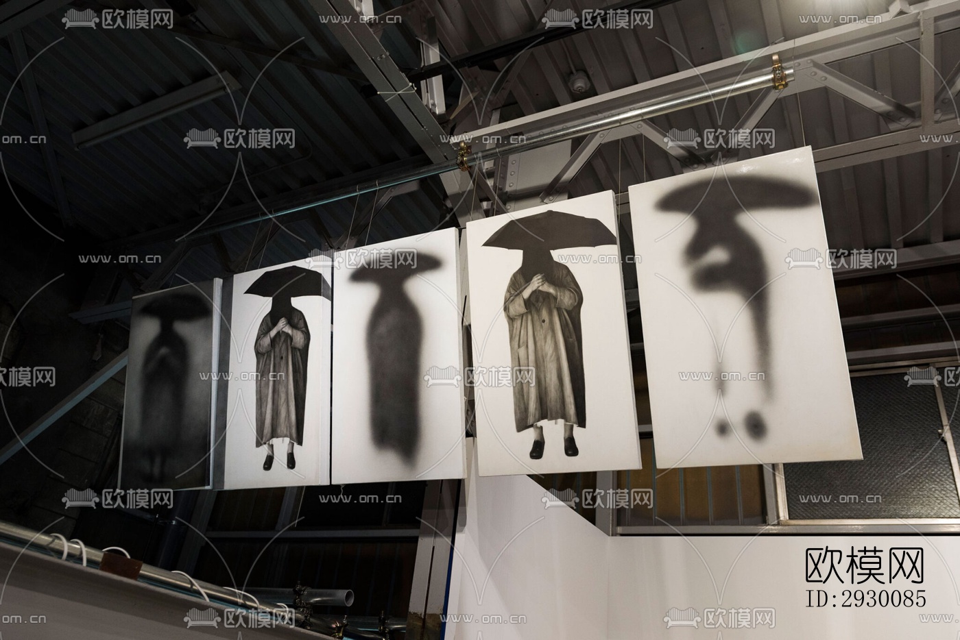 工业风展览展厅效果图下载（渲染图3）