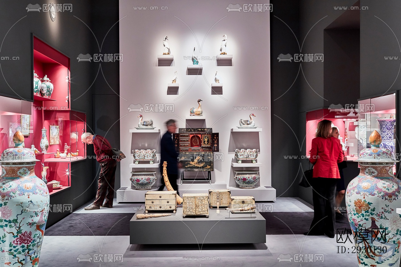 法式展览展厅效果图下载（渲染图10）