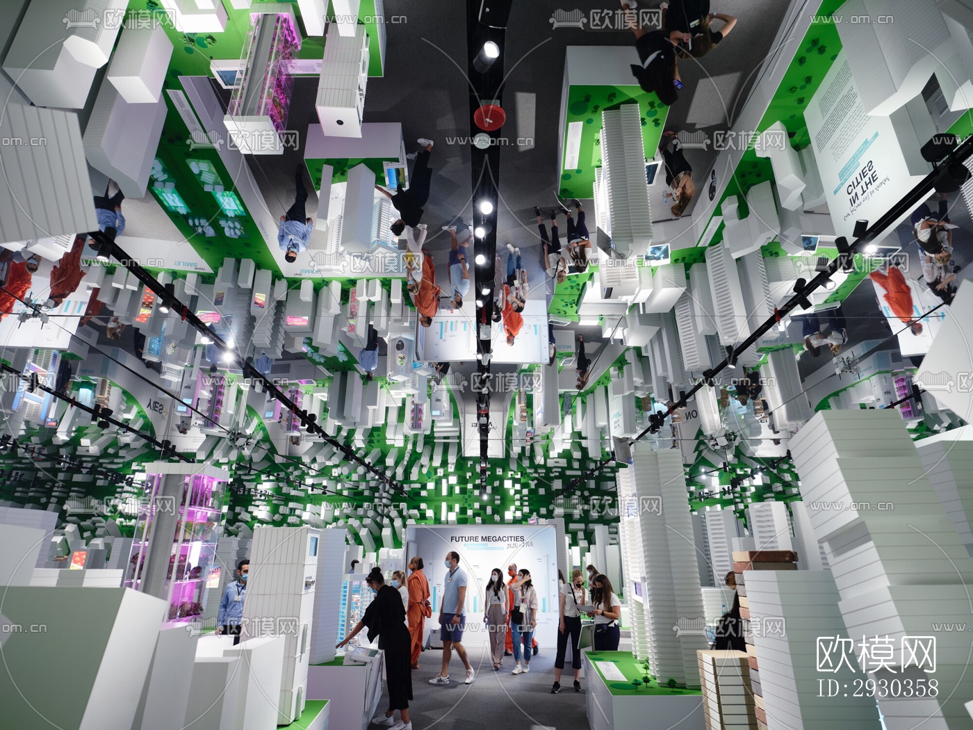 现代展览展厅效果图下载（渲染图2）