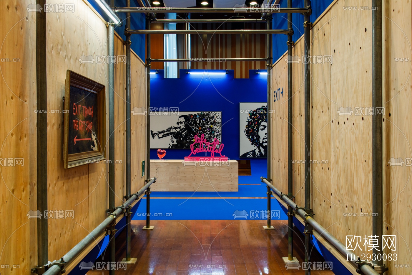 工业风展览展厅效果图下载（渲染图7）