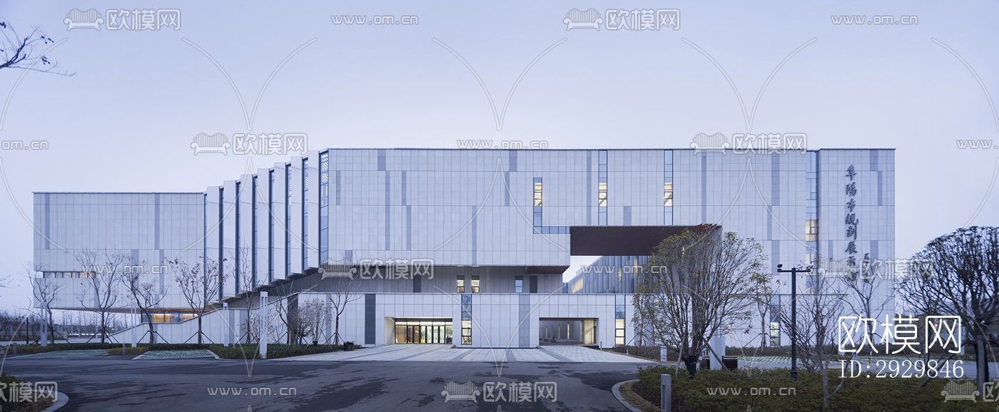 现代文体建筑效果图下载（渲染图8）