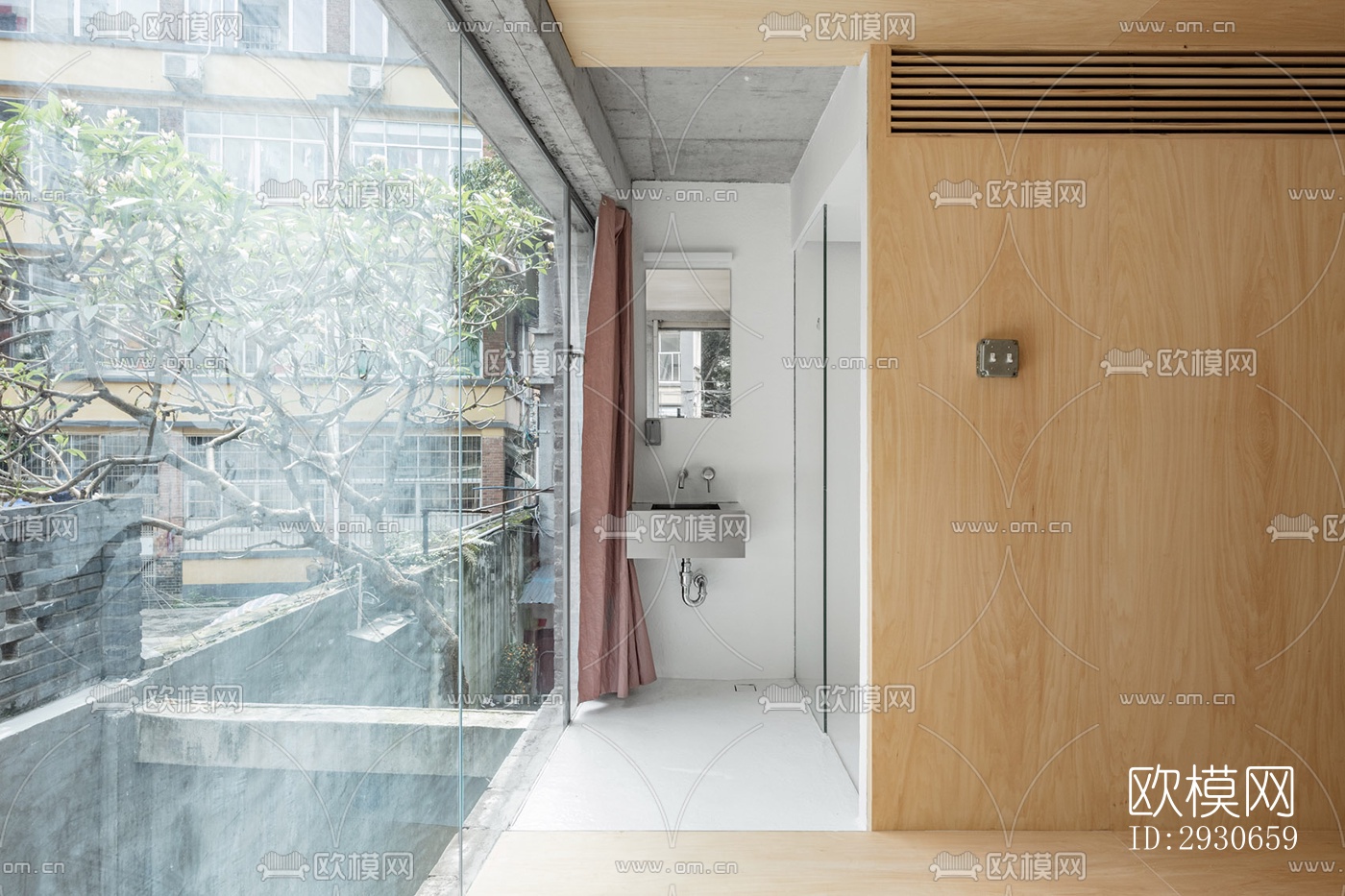 现代酒店民宿效果图下载（渲染图5）