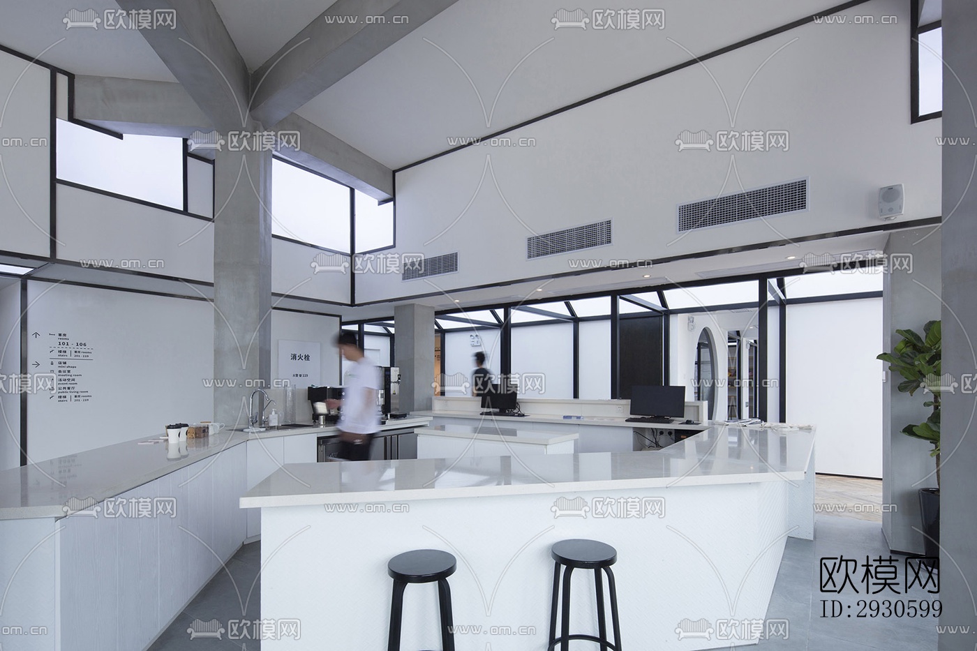 新中式酒店民宿效果图下载（渲染图5）