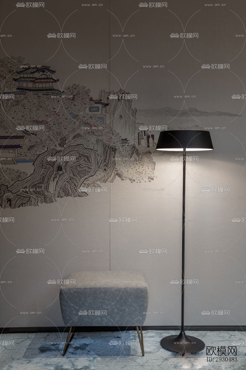 中式酒店民宿效果图下载（渲染图17）