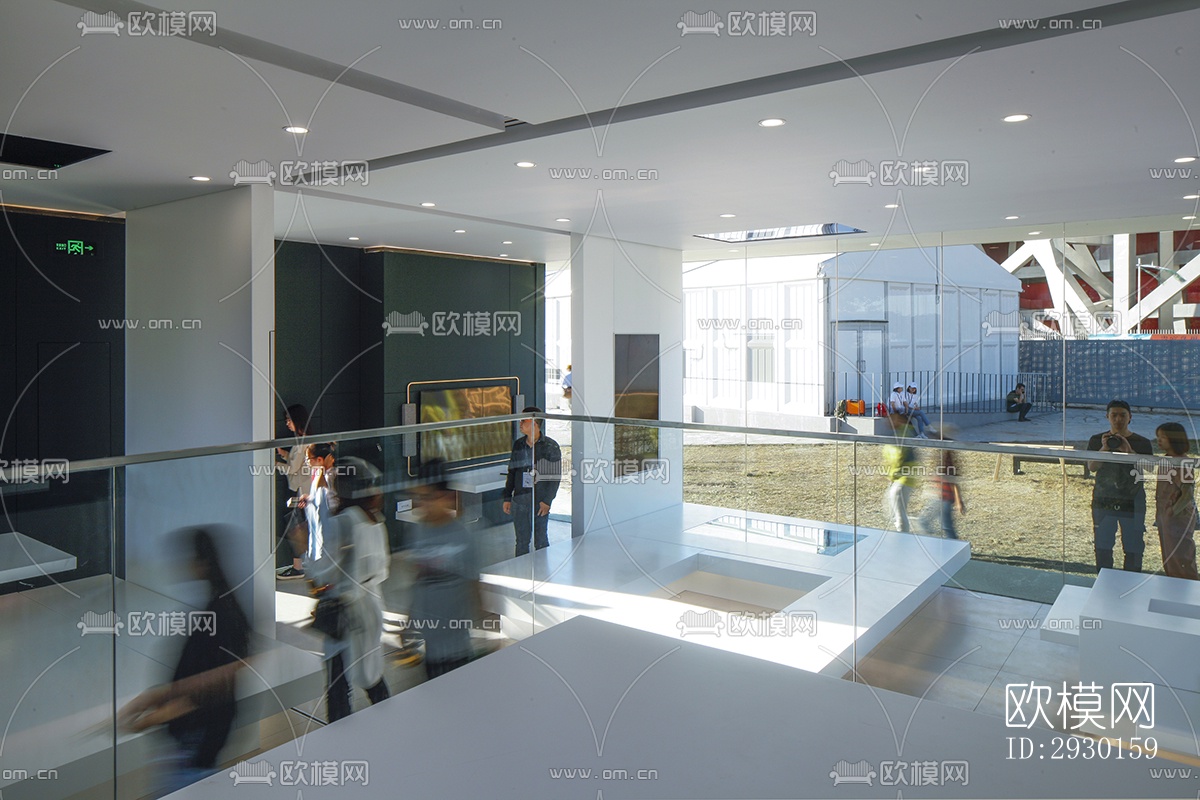 现代展览展厅效果图下载（渲染图2）