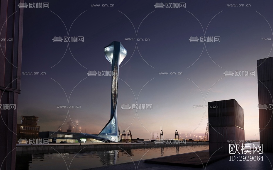 現(xiàn)代公共建筑效果圖下載(渲染圖7)