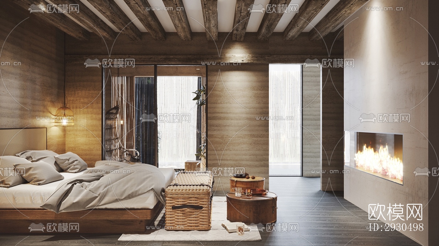 侘寂酒店民宿效果图下载（渲染图5）