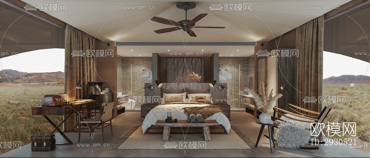 侘寂酒店民宿效果图下载（渲染图6）