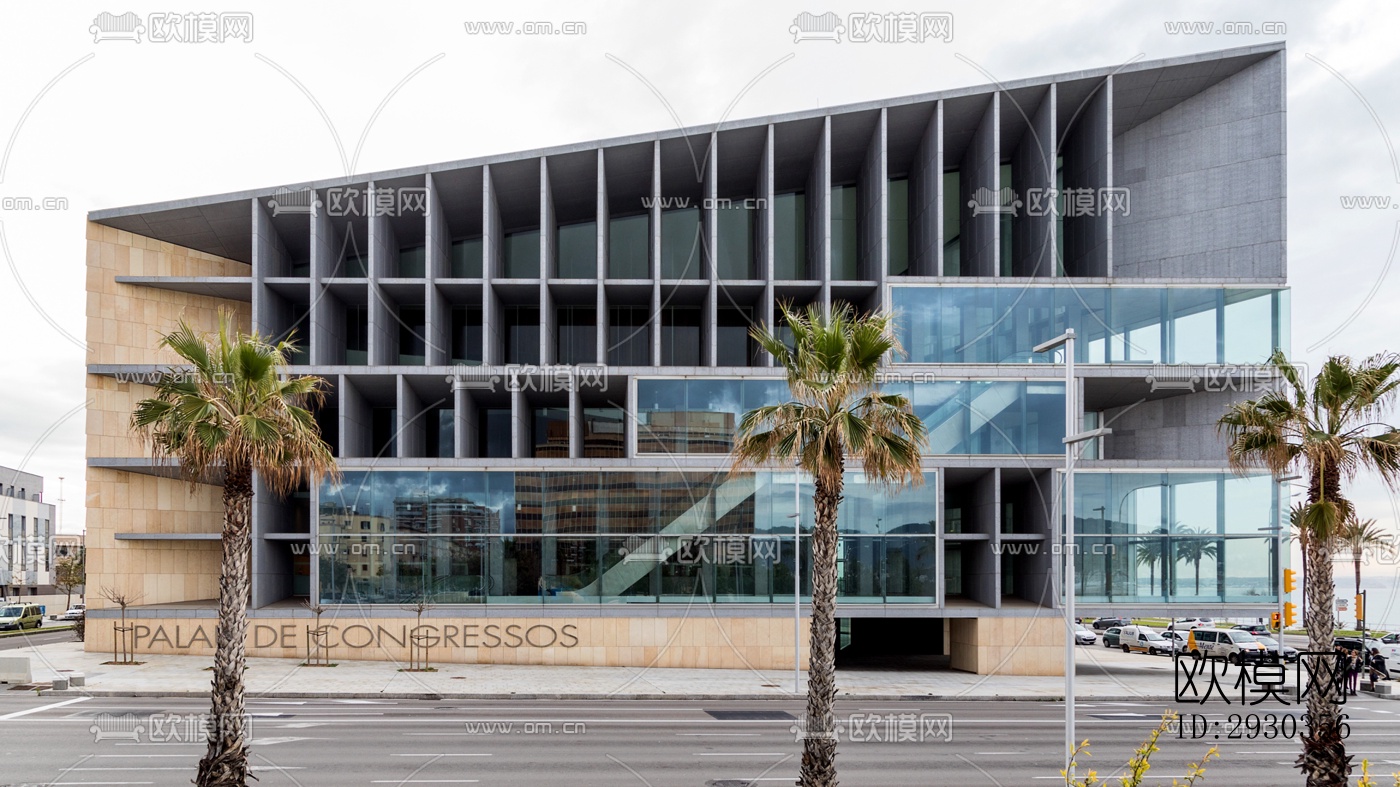 现代展览展厅效果图下载（渲染图1）