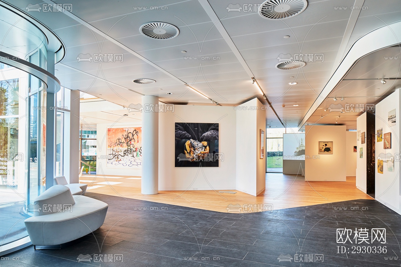 现代展览展厅效果图下载（渲染图12）