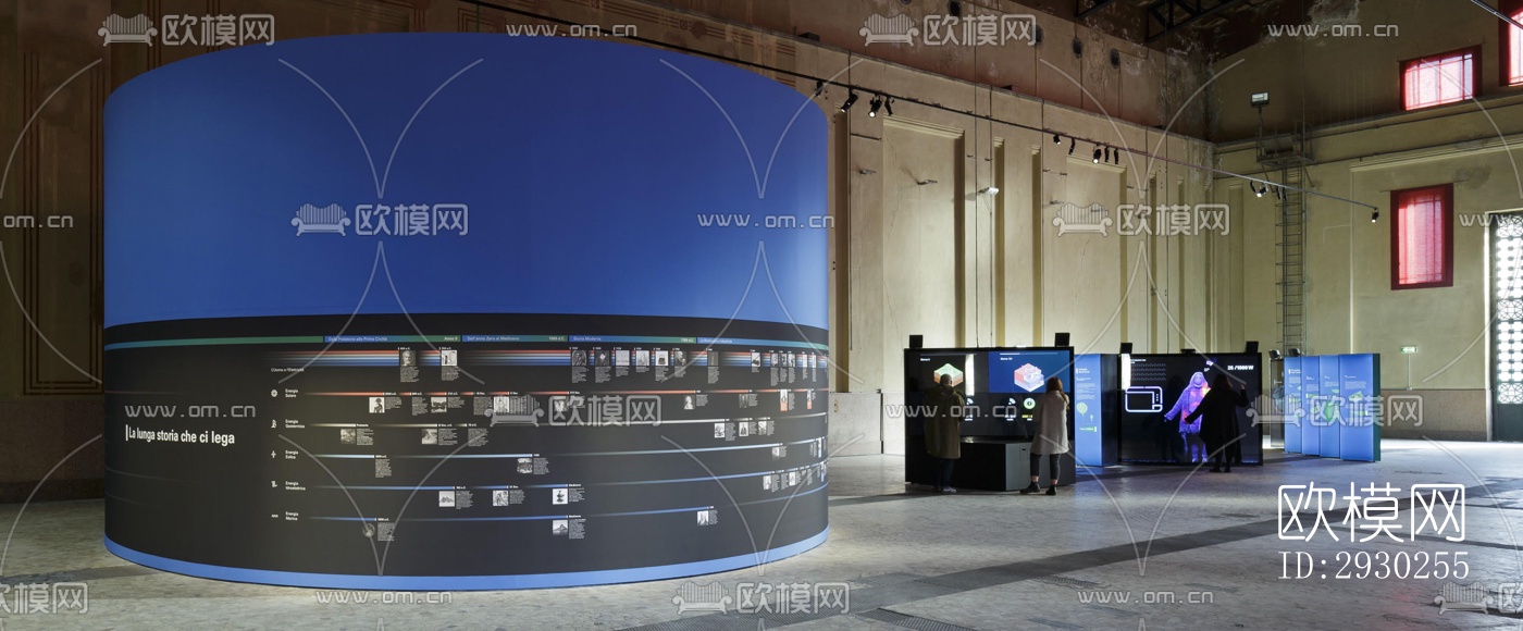 现代展览展厅效果图下载（渲染图2）