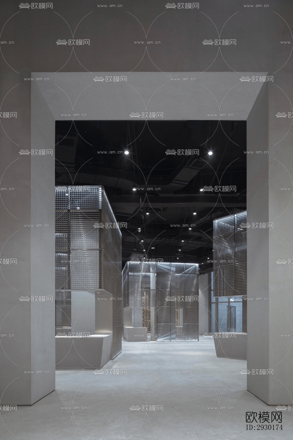 现代展览展厅效果图下载（渲染图2）