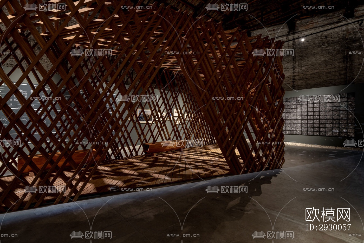 工业风展览展厅效果图下载（渲染图3）