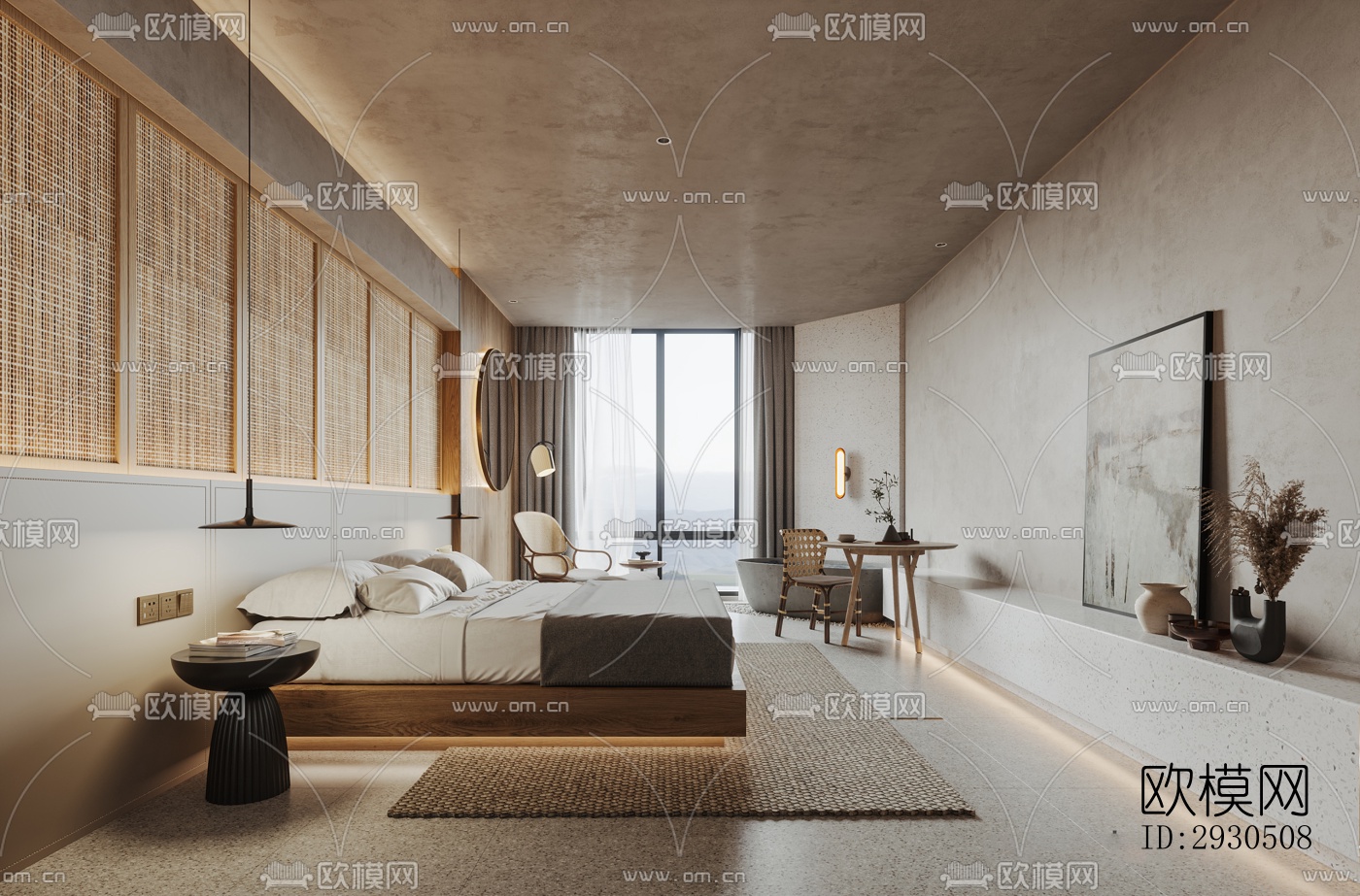 侘寂酒店民宿效果图下载（渲染图11）