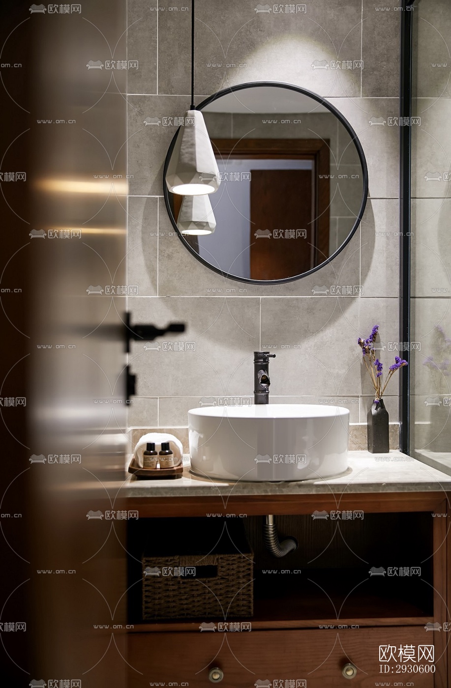 新中式酒店民宿效果图下载（渲染图11）