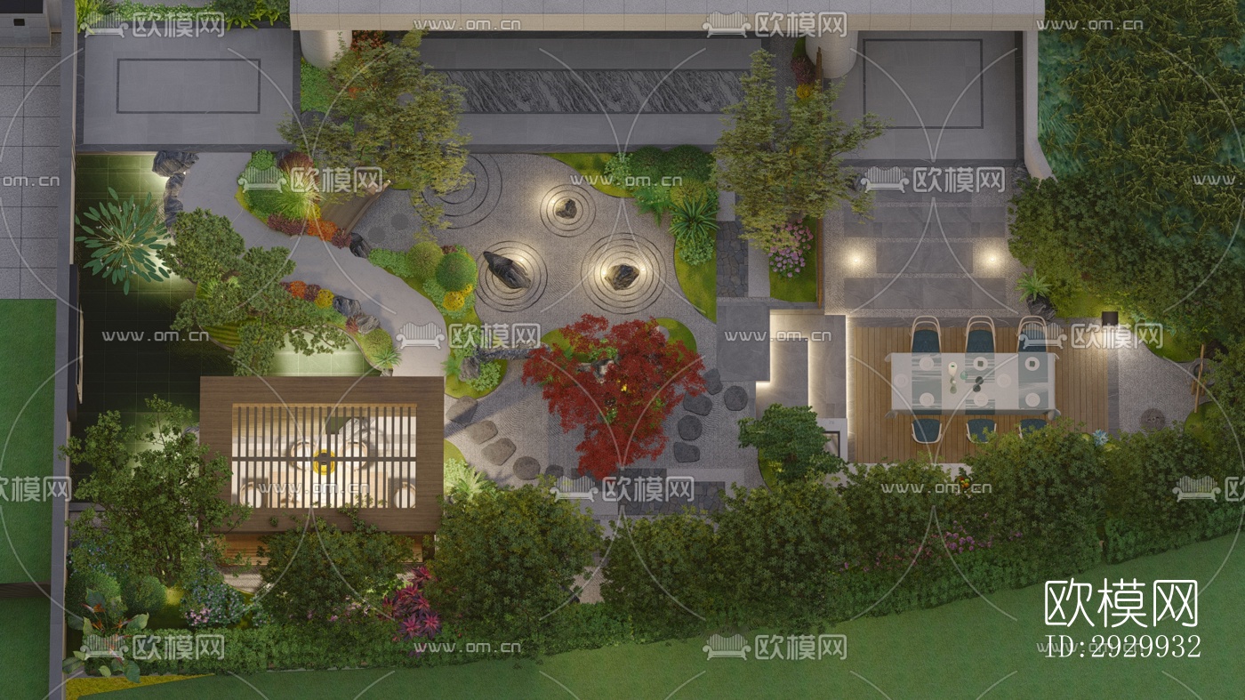 日式居住景观效果图下载（渲染图17）