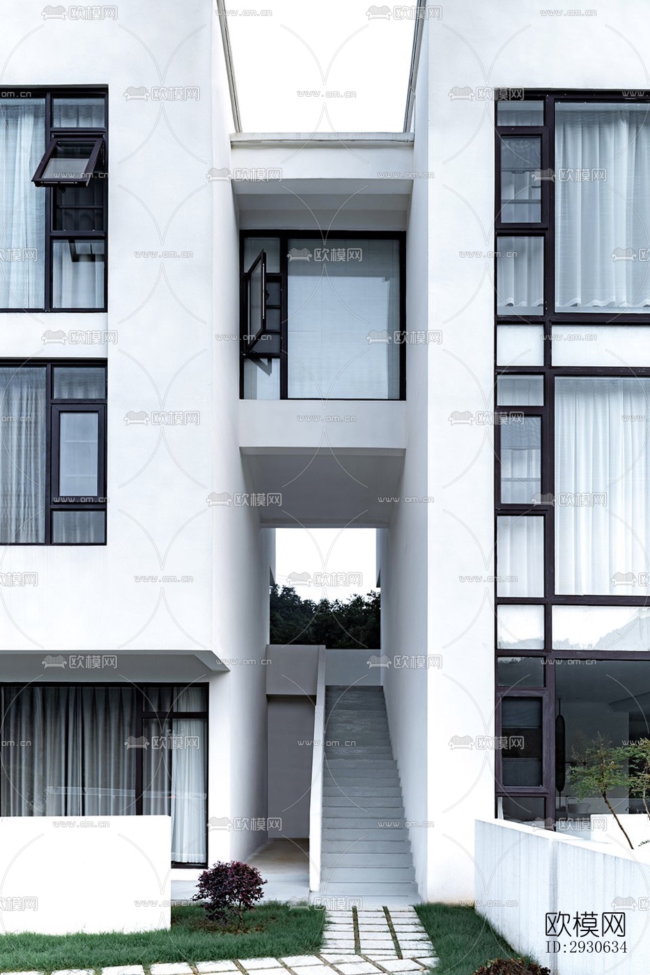 现代酒店民宿效果图下载（渲染图2）