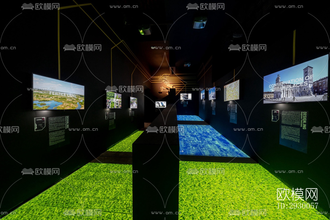 工业风展览展厅效果图下载（渲染图19）