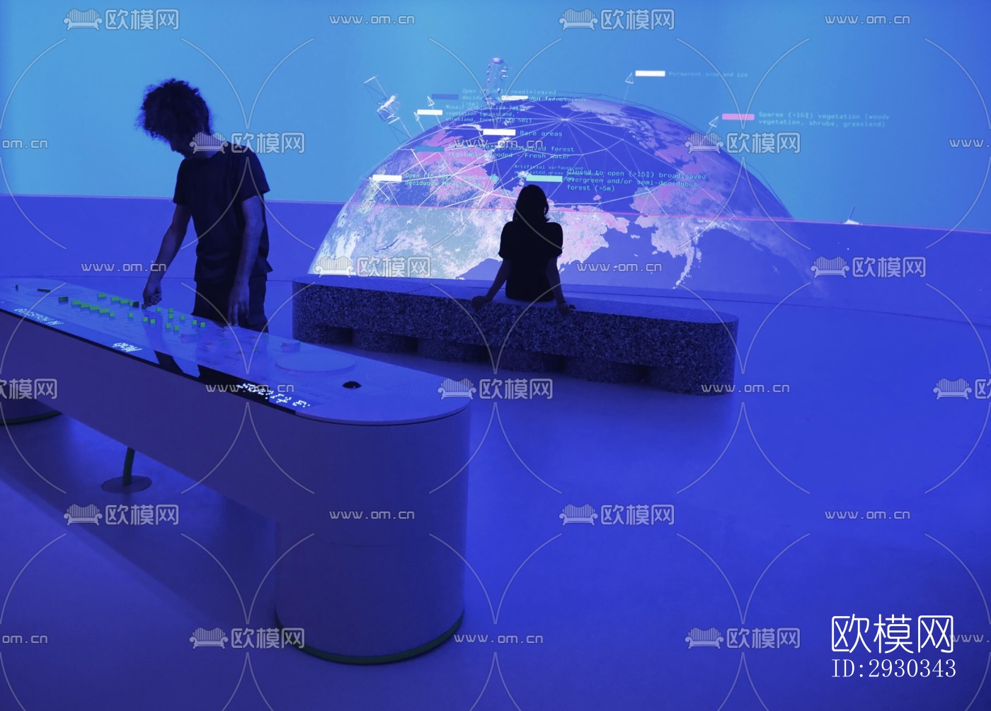 现代展览展厅效果图下载（渲染图8）