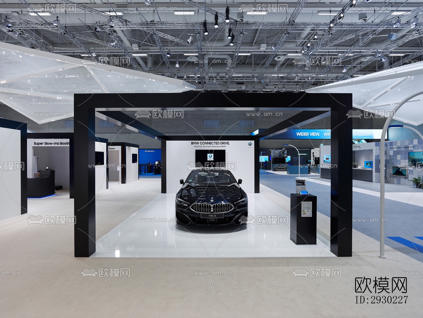 现代展览展厅效果图下载（渲染图2）