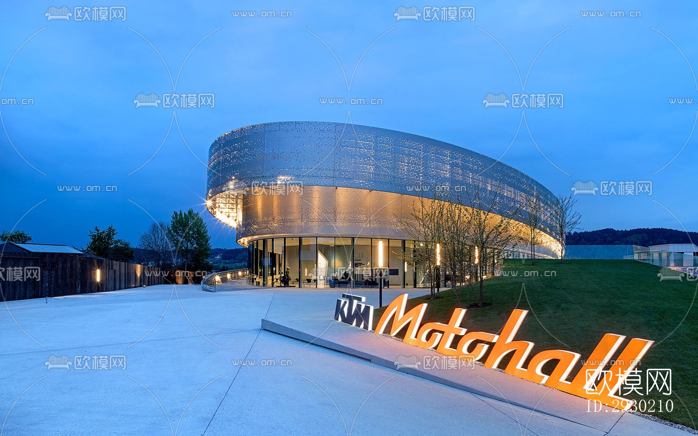 现代展览展厅效果图下载（渲染图1）