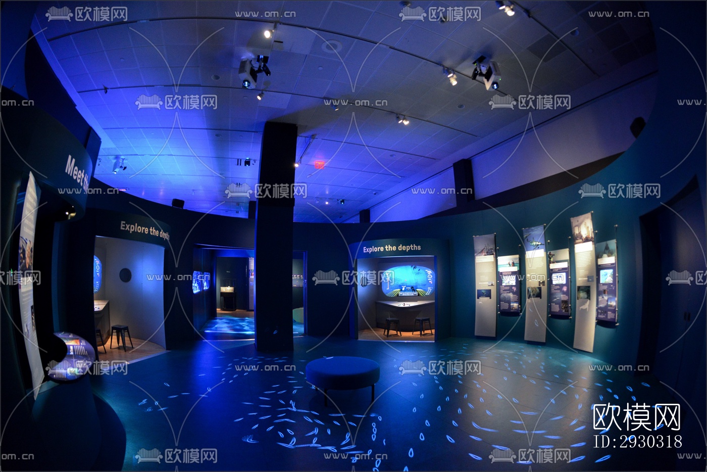 现代展览展厅效果图下载（渲染图7）