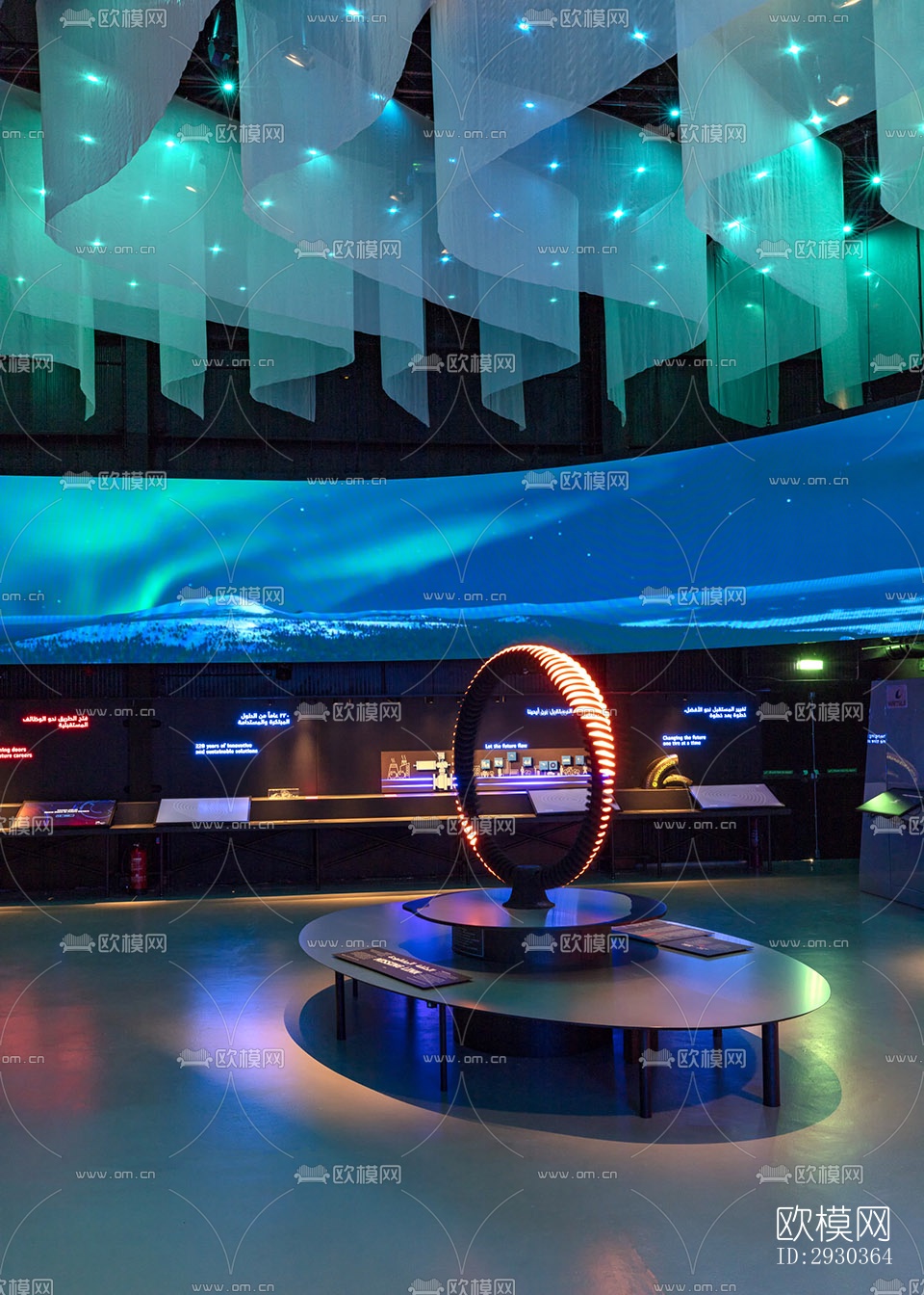 现代展览展厅效果图下载（渲染图3）