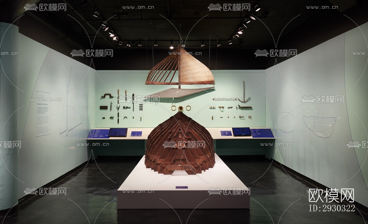 现代展览展厅效果图下载（渲染图4）