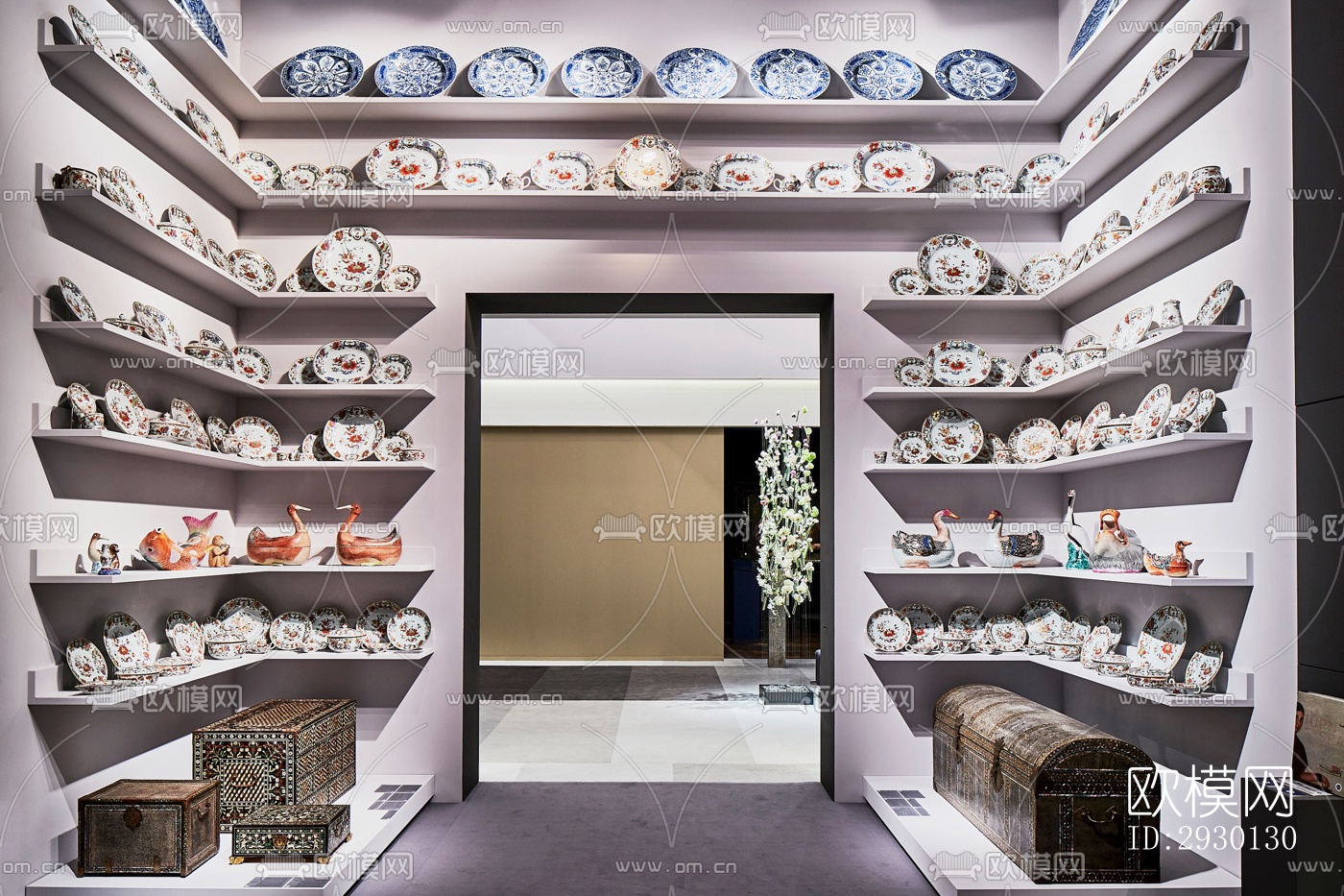 法式展览展厅效果图下载（渲染图9）