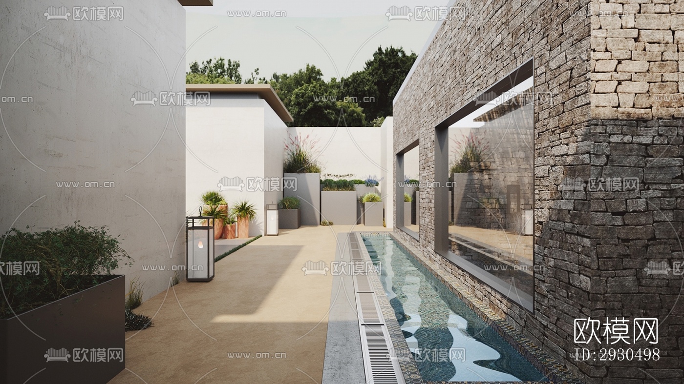 侘寂酒店民宿效果图下载（渲染图2）