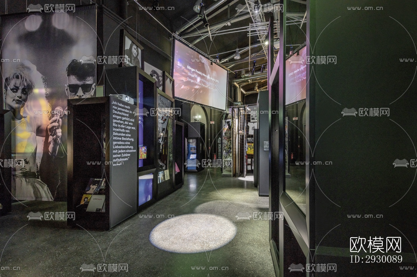 工业风展览展厅效果图下载（渲染图3）