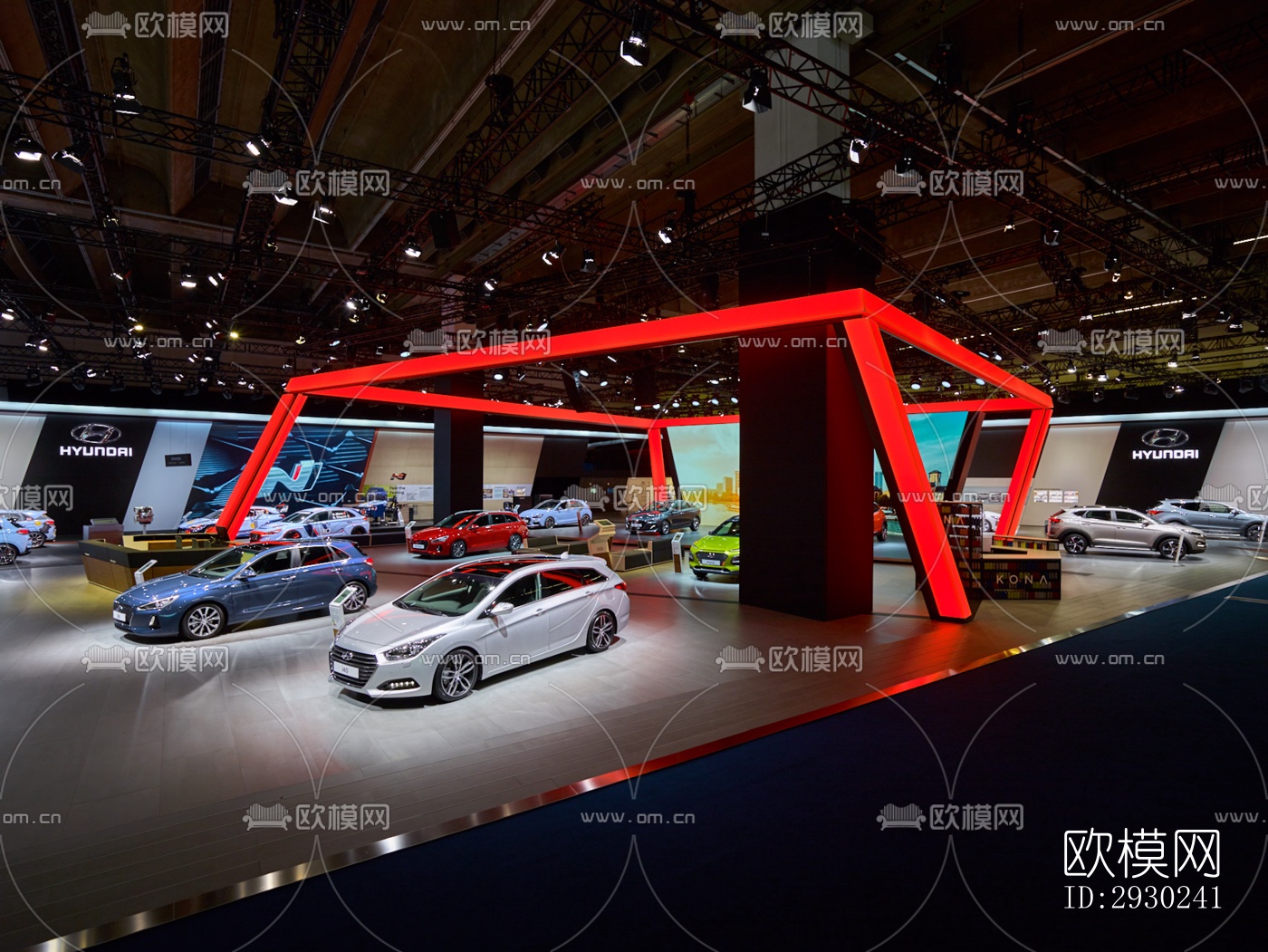 现代展览展厅效果图下载（渲染图6）